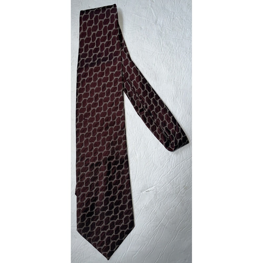 DC Daniel Craig Italian‎ Silk Neck Tie Burgandy Handmade